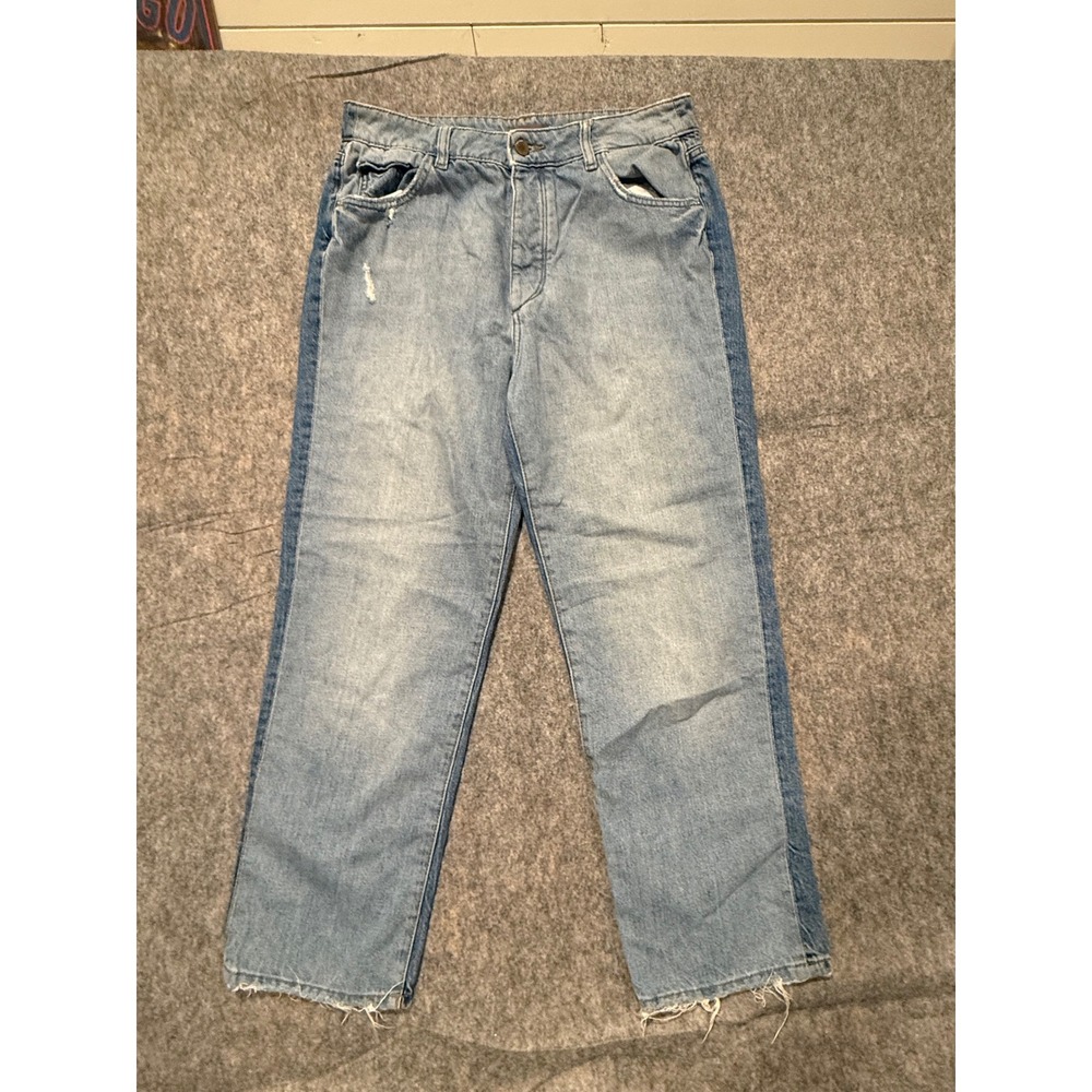 DL1961 Jerry High Rise Vintage Straight Two Tone Distressed Jeans Size 29